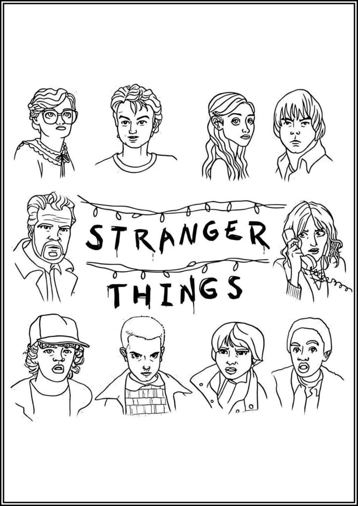 Kolorowanki Stranger Things Do Druku Za Darmo W Pdf