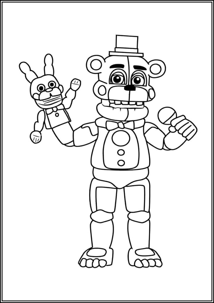 Kolorowanki Five Nights At Freddy’s (fnaf) Do Druku Za Darmo