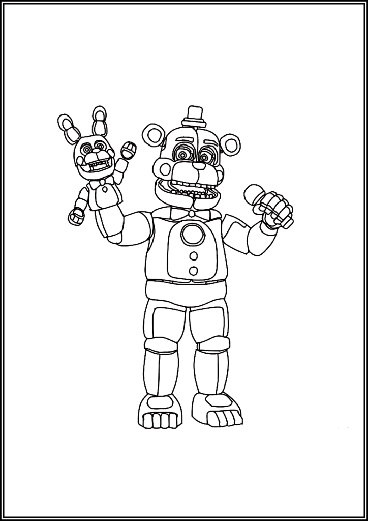 Kolorowanki Five Nights At Freddy’s (fnaf) Do Druku Za Darmo