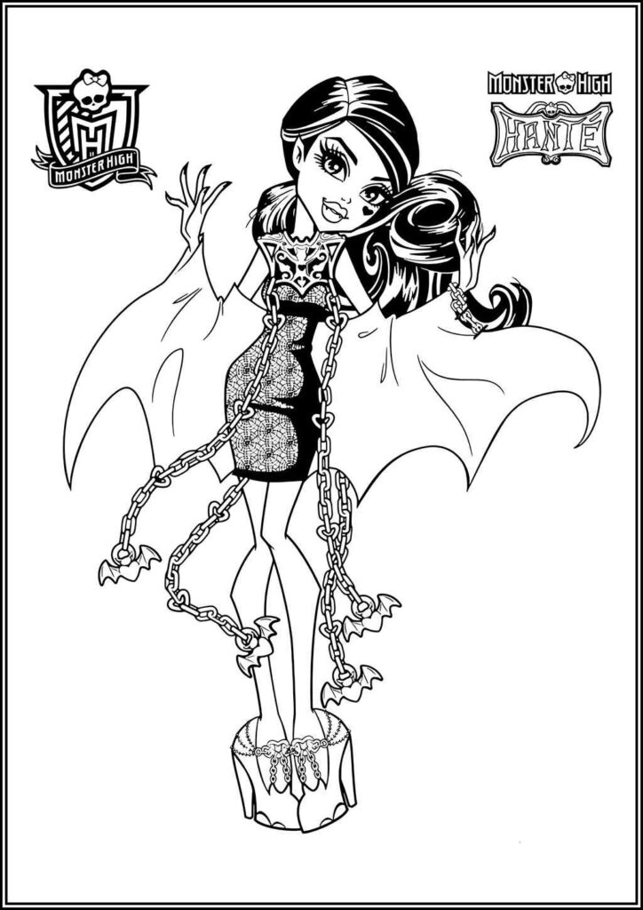 Kolorowanki Monster High Do Druku Za Darmo W Pdf