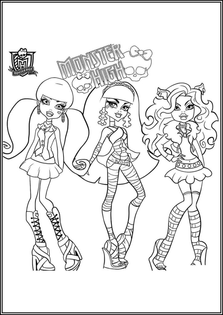 Kolorowanki Monster High Do Druku Za Darmo W Pdf