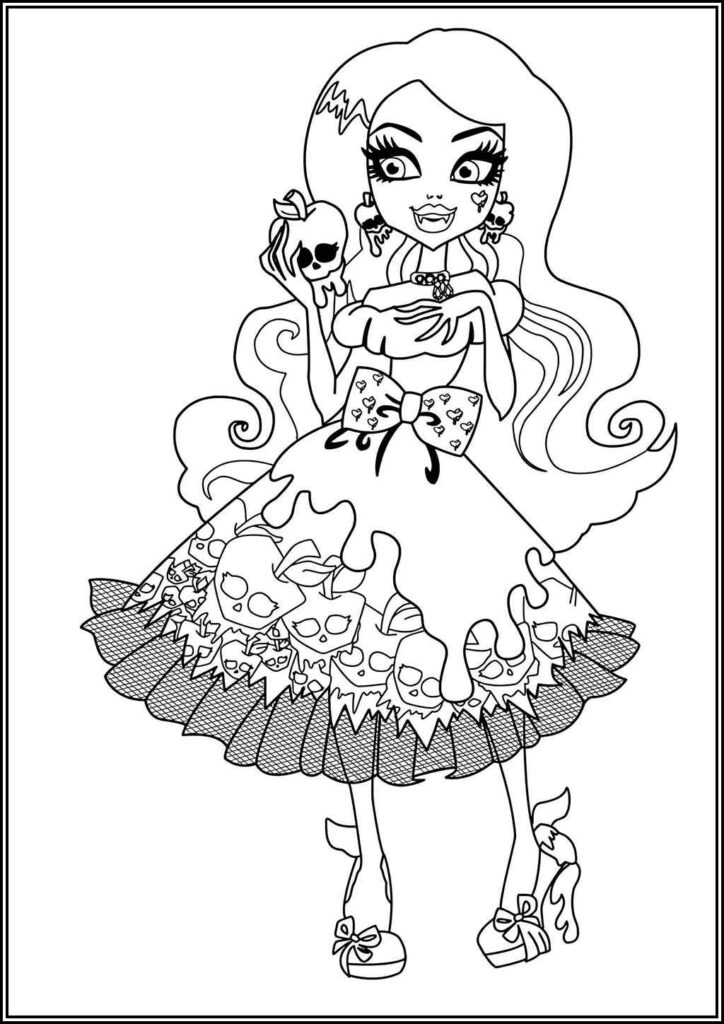 Kolorowanki Monster High Do Druku Za Darmo W Pdf