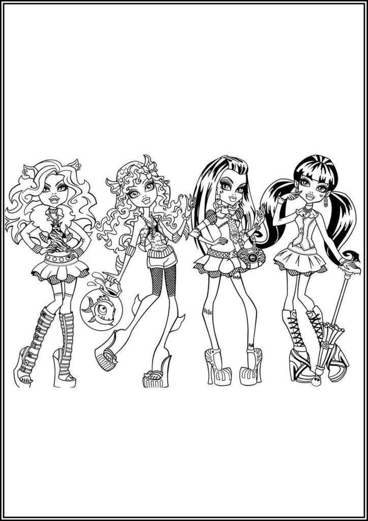 Kolorowanki Monster High Do Druku Za Darmo W Pdf