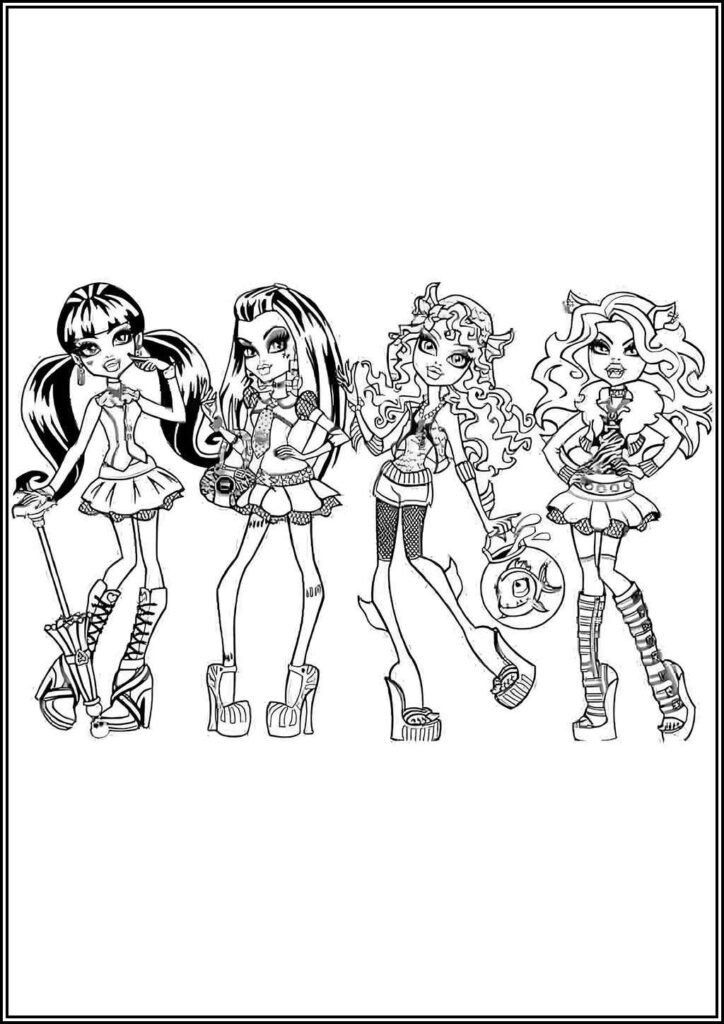 Kolorowanki Monster High Do Druku Za Darmo W Pdf