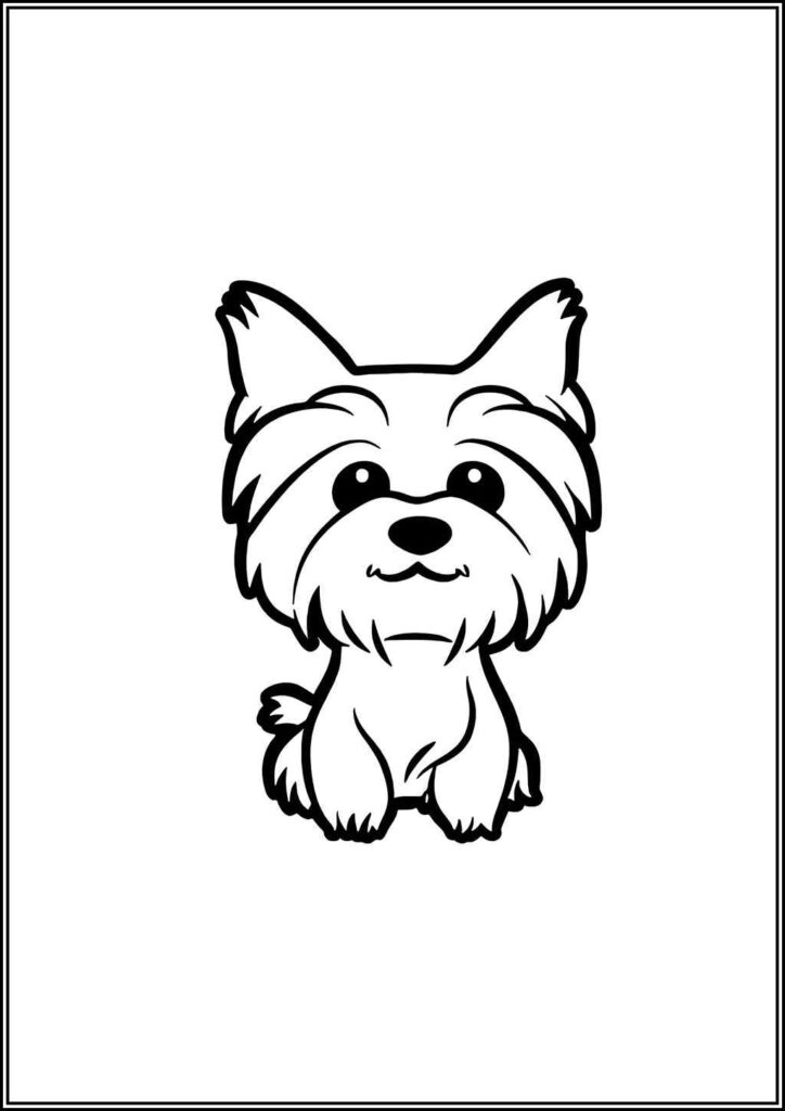 Kolorowanki Yorkshire Terrier Do Druku Za Darmo W Pdf