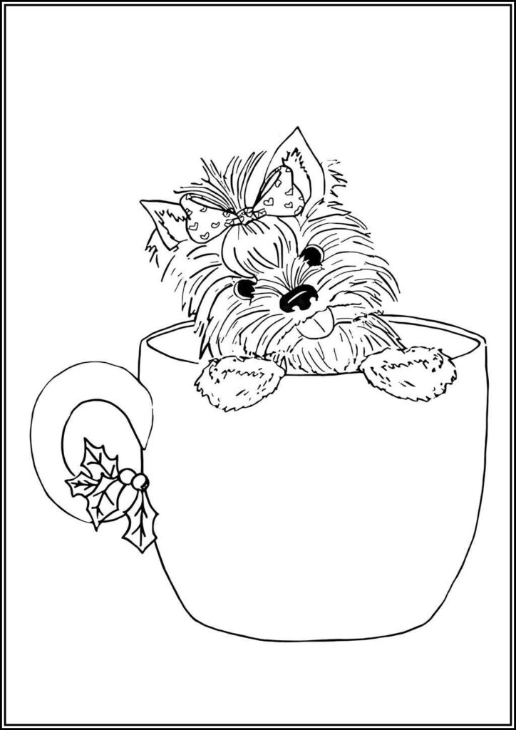 Kolorowanki Yorkshire Terrier Do Druku Za Darmo W Pdf