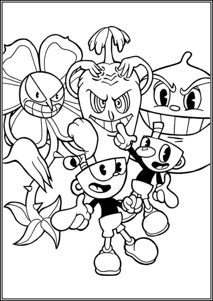 Kolorowanki Cuphead Do Druku Za Darmo W Pdf