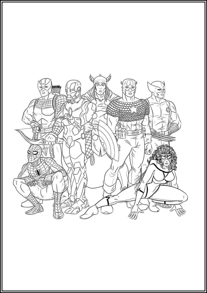 Kolorowanki Avengers Do Druku Za Darmo W Pdf