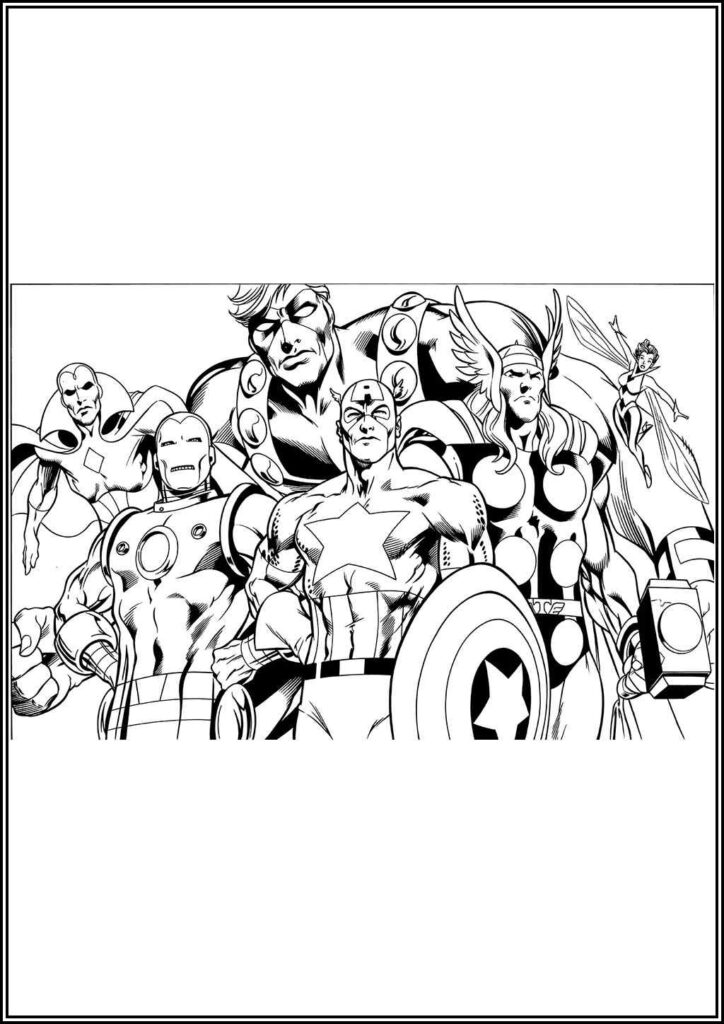 Kolorowanki Avengers Do Druku Za Darmo W Pdf