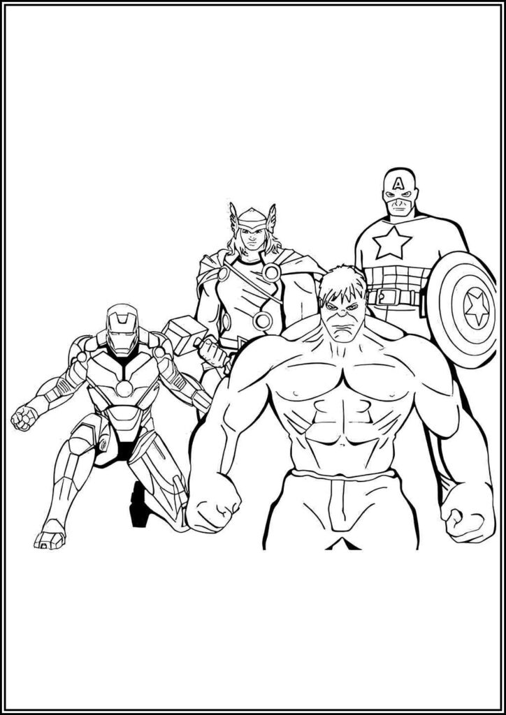 Kolorowanki Avengers Do Druku Za Darmo W Pdf