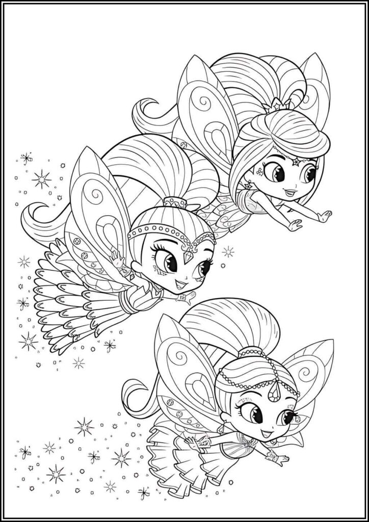 Kolorowanki Shimmer I Shine Do Druku Za Darmo W Pdf