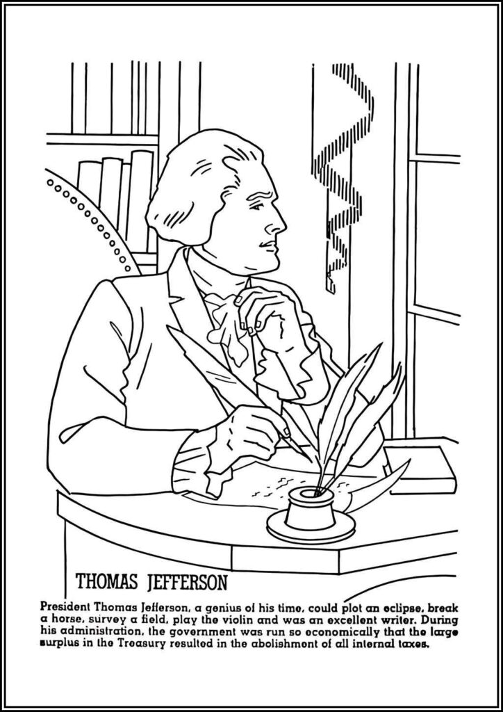 Kolorowanki Thomas Jefferson Do Druku Za Darmo W Pdf