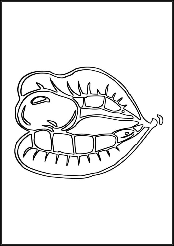 Kolorowanki Usta Do Druku Za Darmo W Pdf