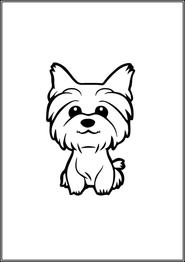 Kolorowanki Yorkshire Terrier Do Druku Za Darmo W Pdf