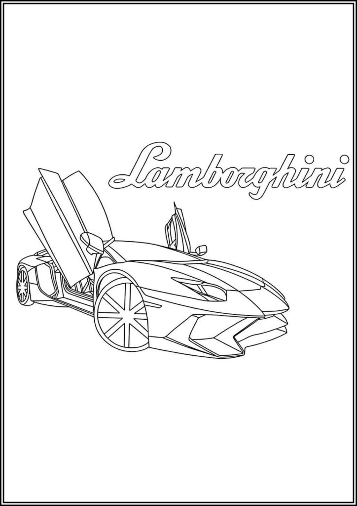 Kolorowanki Lamborghini Do Druku Za Darmo W Pdf