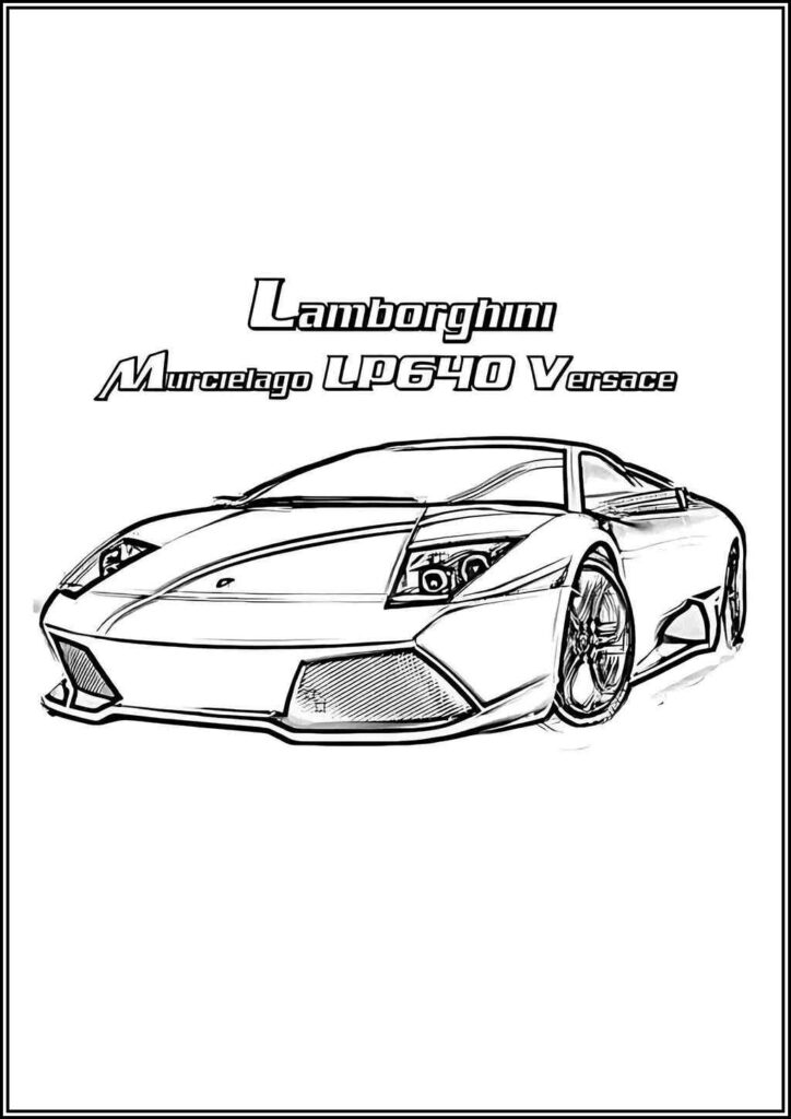 Kolorowanki Lamborghini Do Druku Za Darmo W Pdf