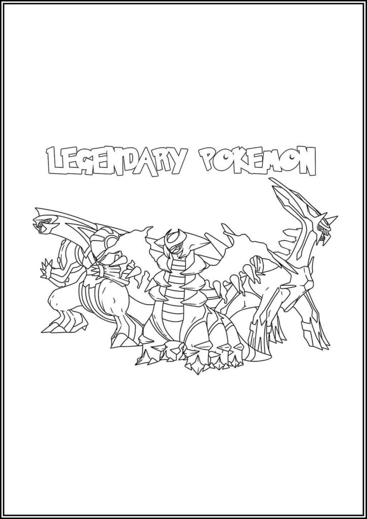 Kolorowanki Legendary Pokemon Do Druku Za Darmo W Pdf