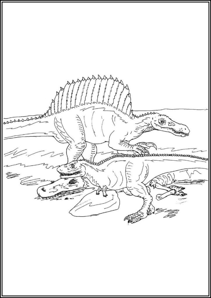 Kolorowanki Spinozaur Do Druku Za Darmo W Pdf