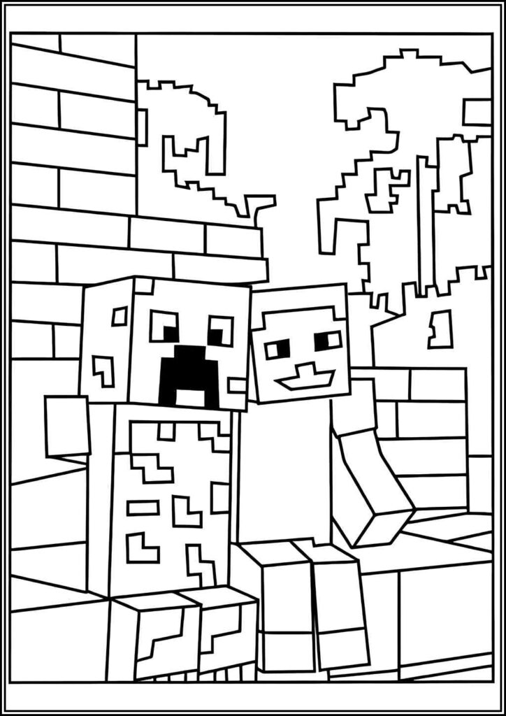 Kolorowanki Minecraft Do Druku Za Darmo W Pdf