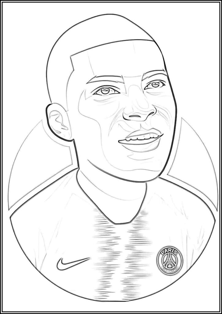 Kolorowanki Kylian Mbappe Do Druku Za Darmo W Pdf