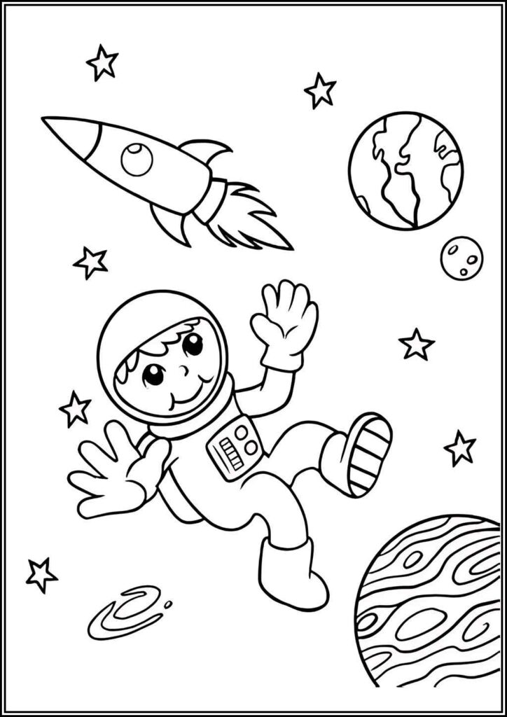 Kolorowanki Astronauta Do Druku Za Darmo W Pdf