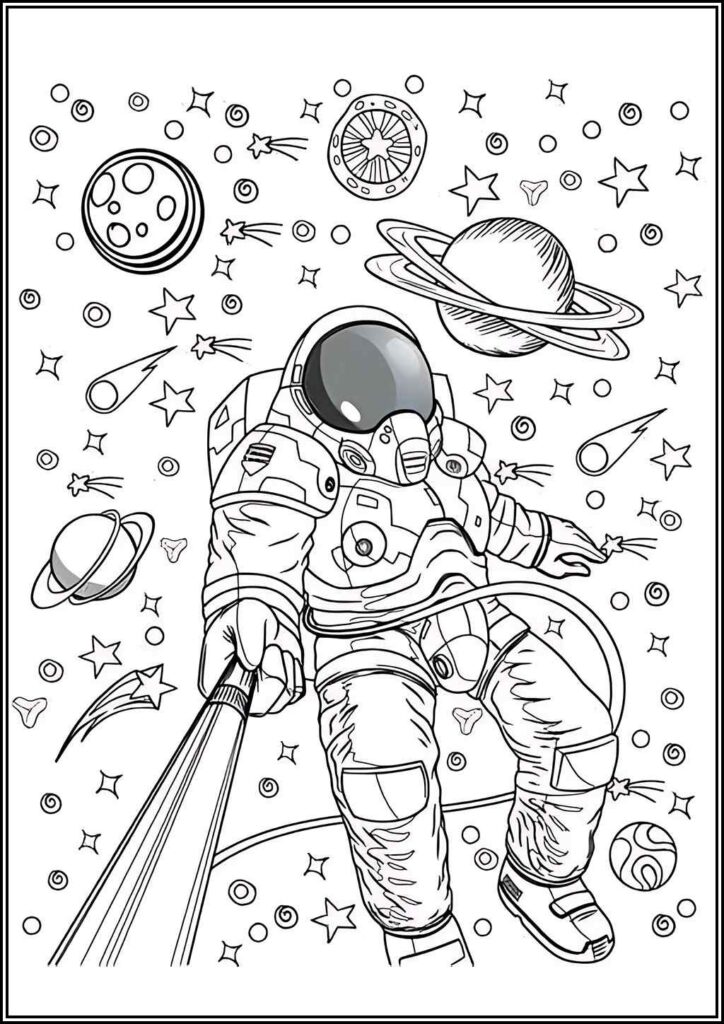 Kolorowanki Astronauta Do Druku Za Darmo W Pdf