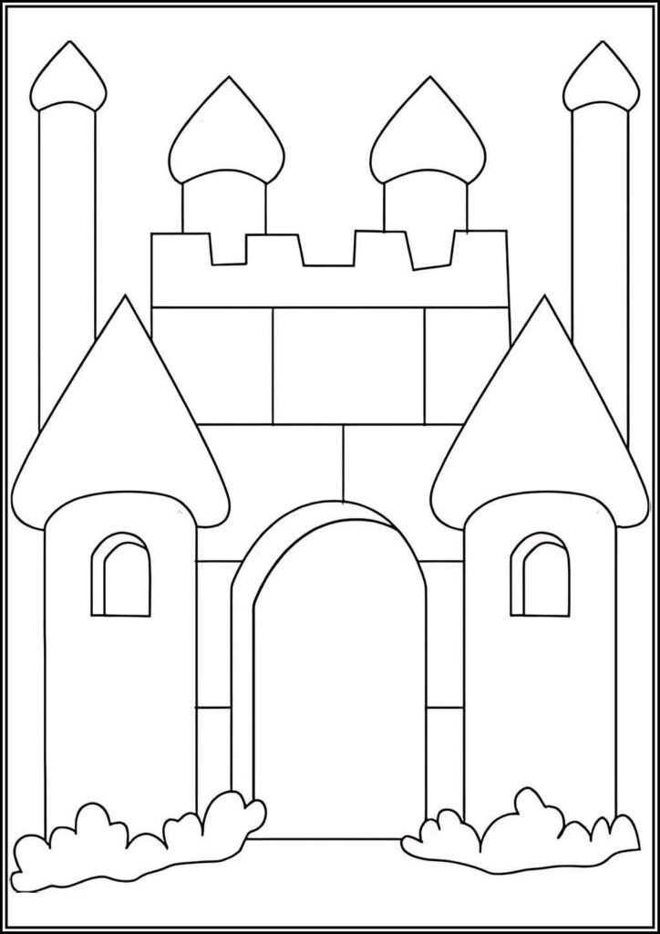 Kolorowanki Zamek Do Druku Za Darmo W Pdf