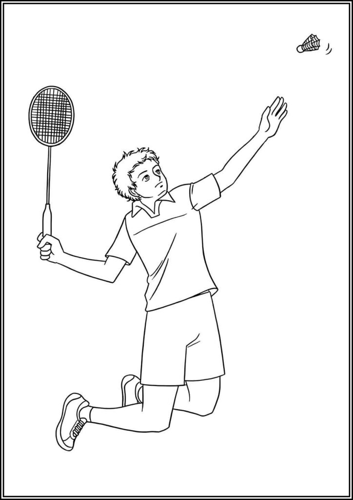 Kolorowanki Badminton Do Druku Za Darmo W Pdf