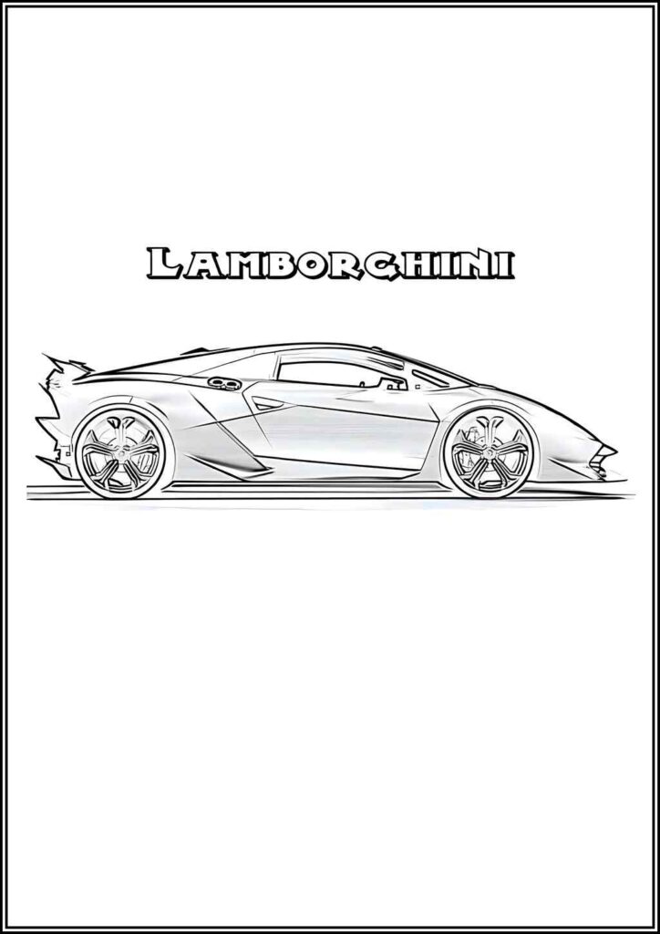 Kolorowanki Lamborghini Do Druku Za Darmo W Pdf