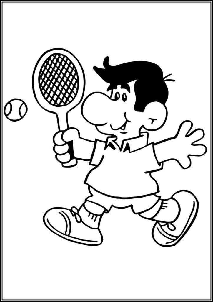 Kolorowanki Tennis Do Druku Za Darmo W Pdf