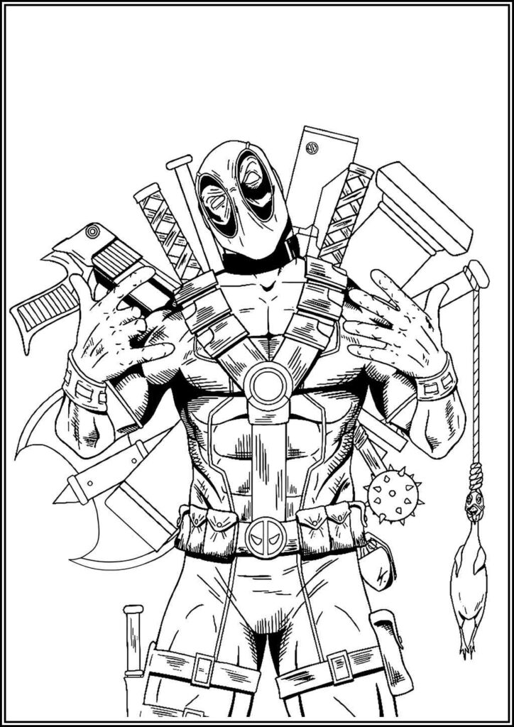 Kolorowanki Deadpool Do Druku Za Darmo W Pdf