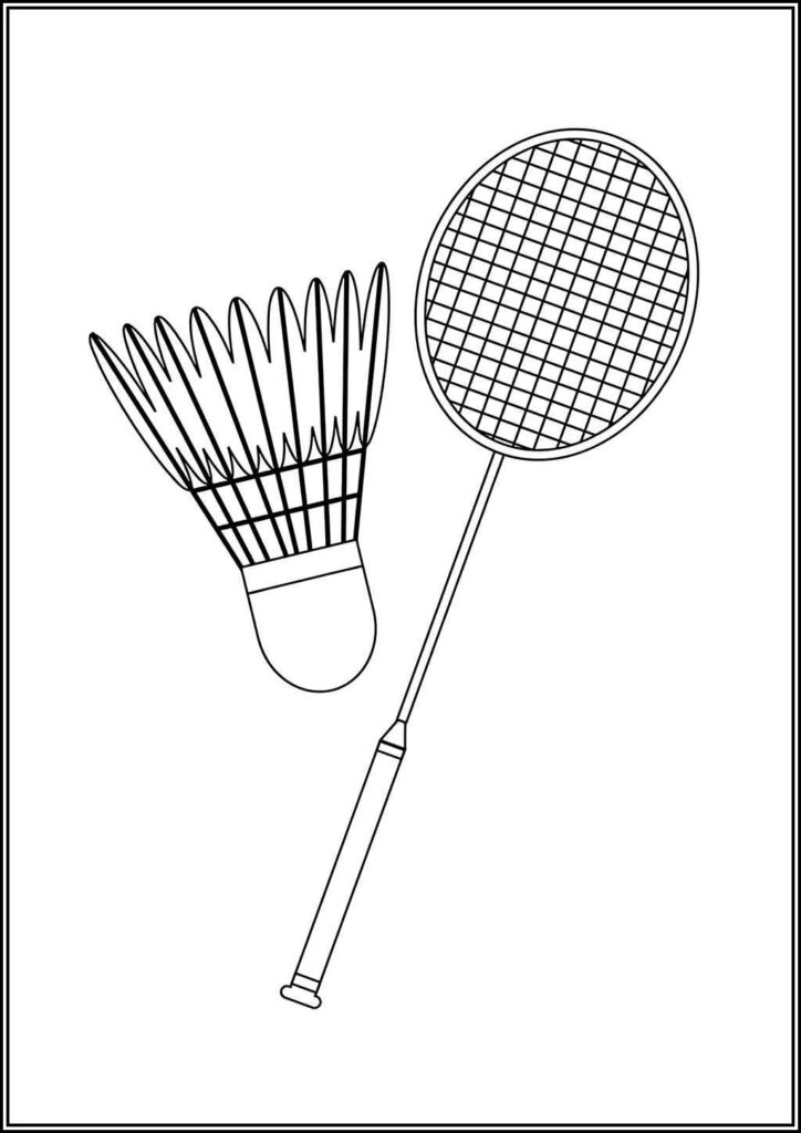 Kolorowanki Badminton Do Druku Za Darmo W Pdf