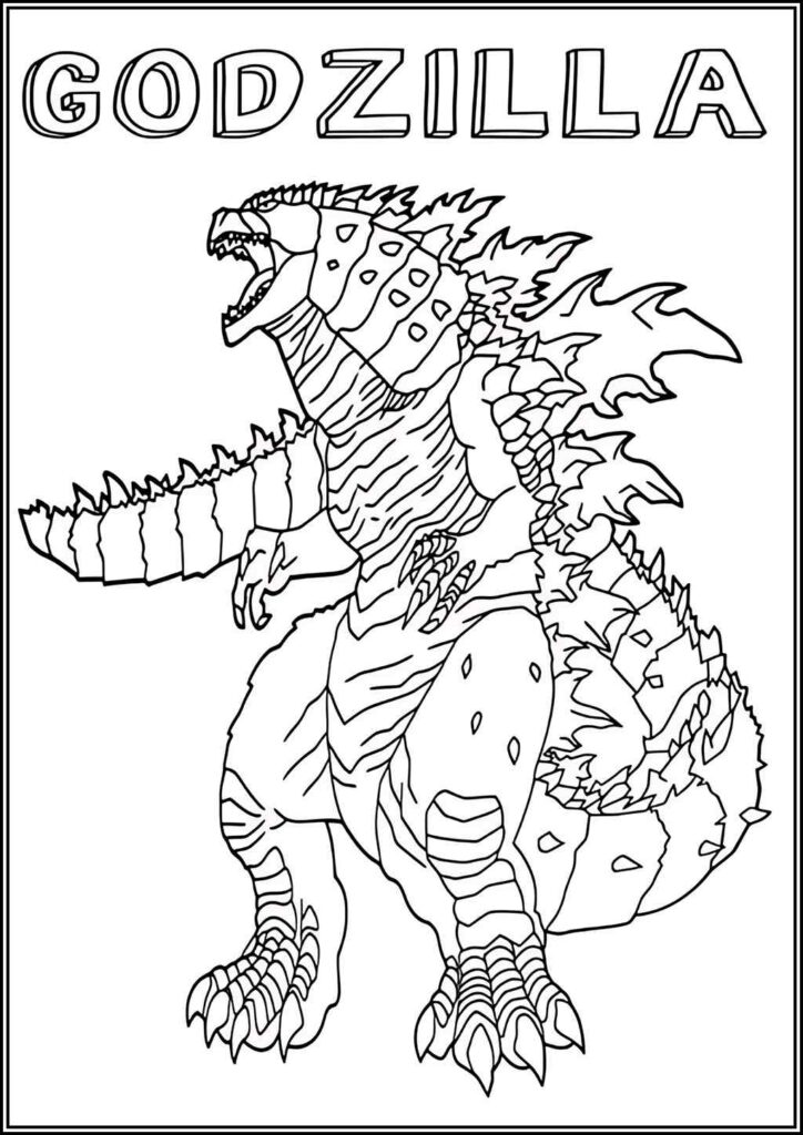 Kolorowanki Godzilla Do Druku Za Darmo W Pdf