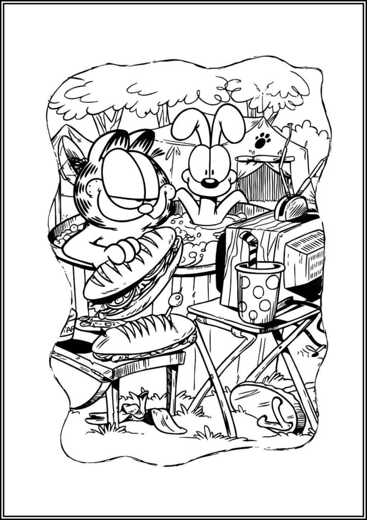 Kolorowanki Garfield Do Druku Za Darmo W Pdf