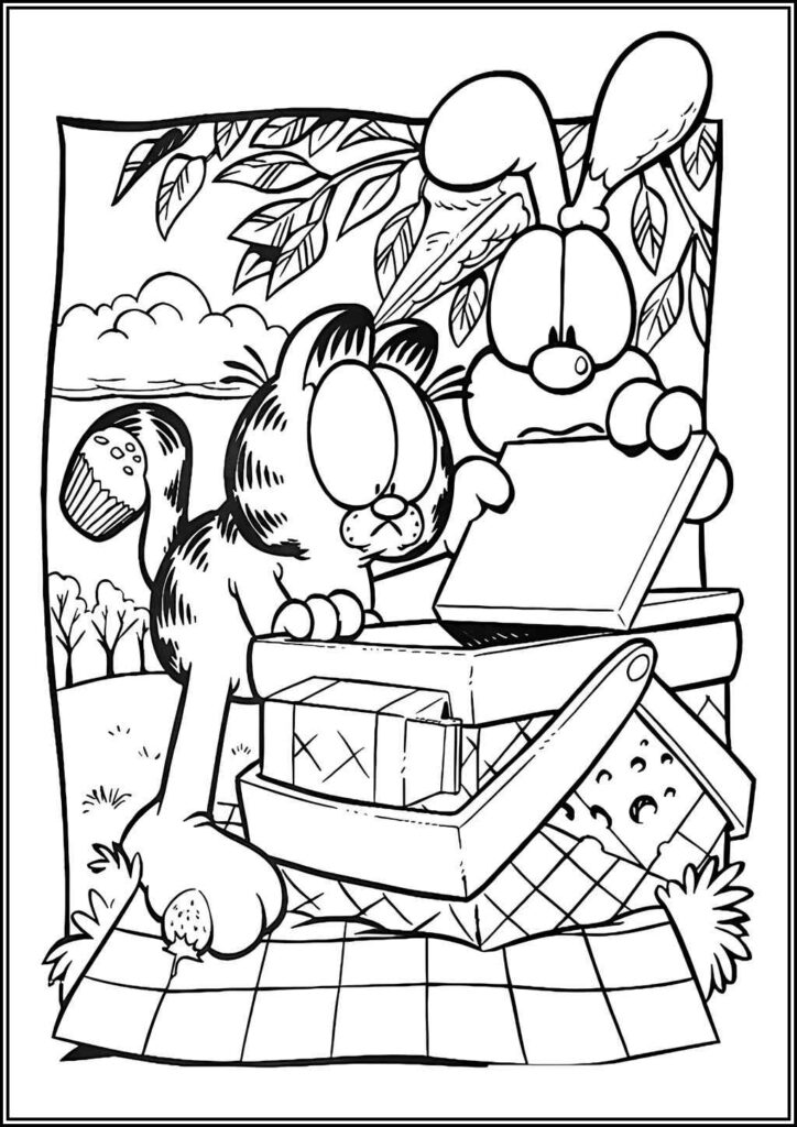 Kolorowanki Garfield Do Druku Za Darmo W Pdf