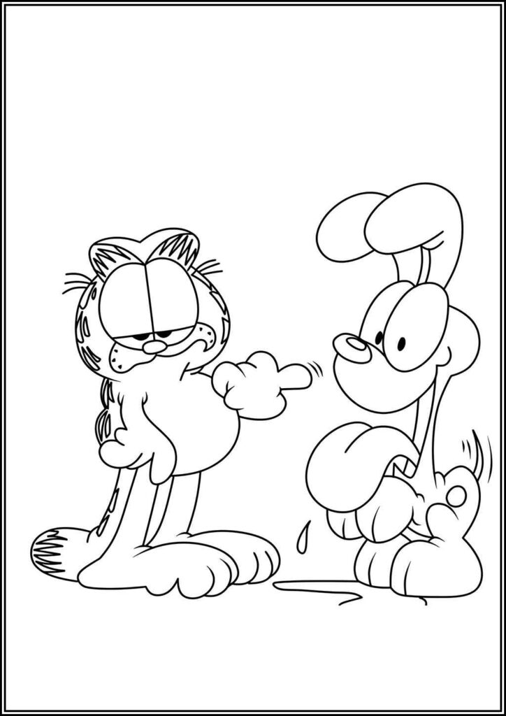 Kolorowanki Garfield Do Druku Za Darmo W Pdf