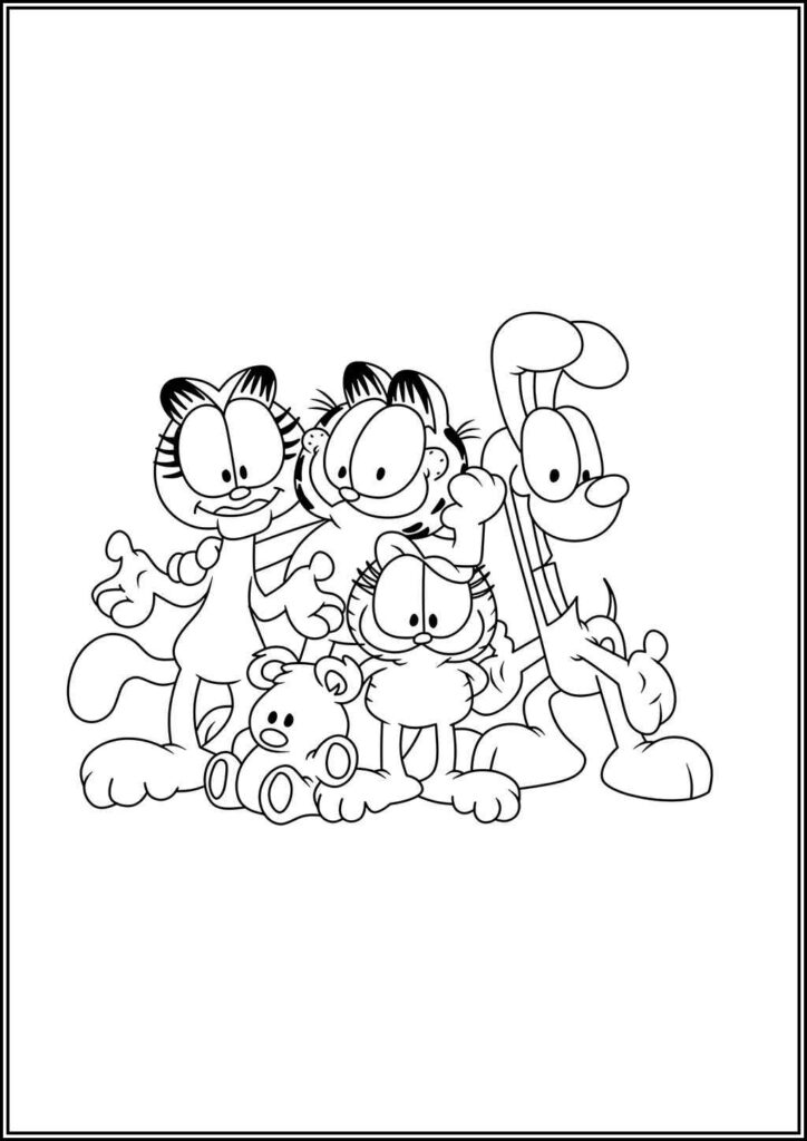 Kolorowanki Garfield Do Druku Za Darmo W Pdf