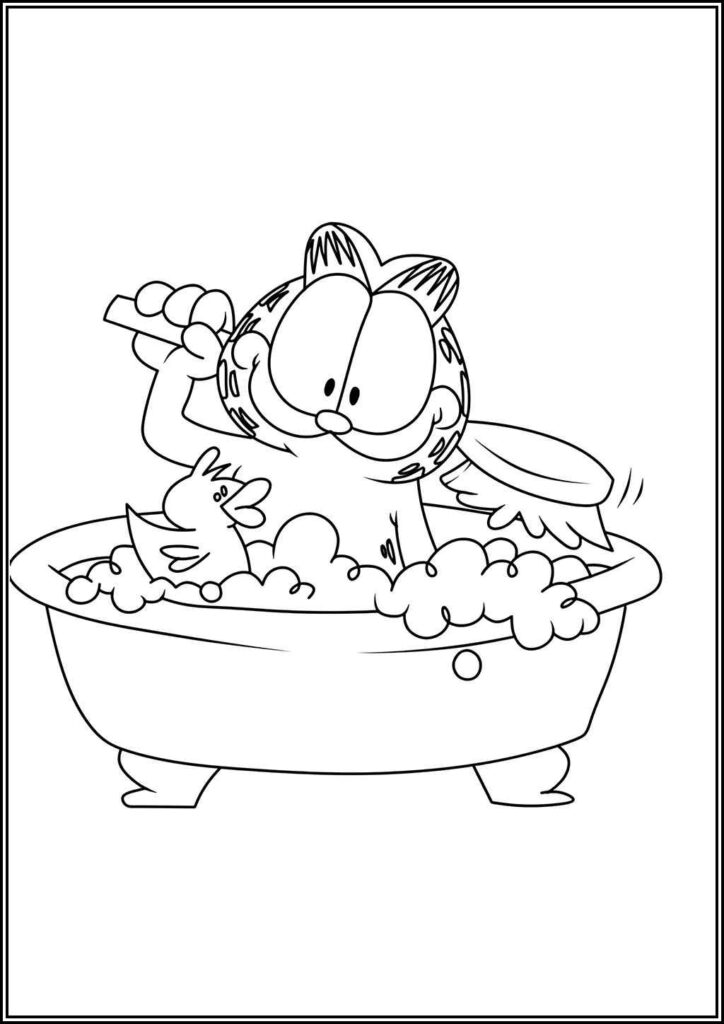 Kolorowanki Garfield Do Druku Za Darmo W Pdf