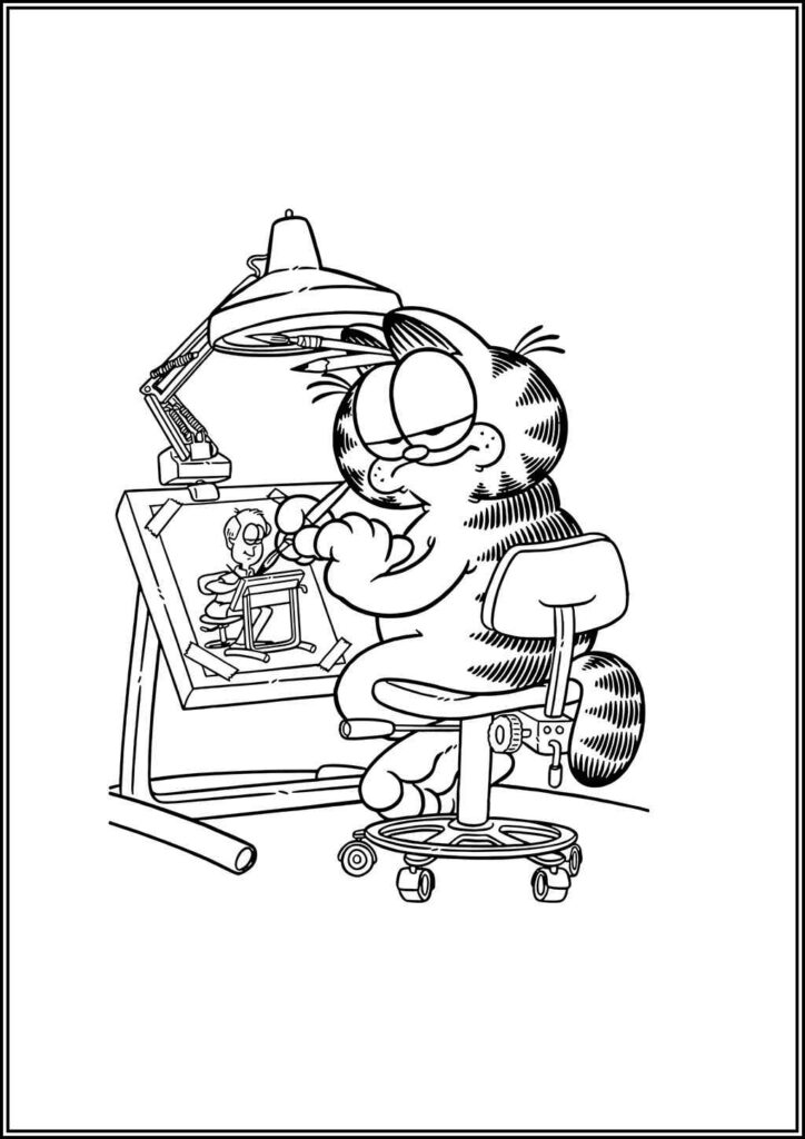 Kolorowanki Garfield Do Druku Za Darmo W Pdf