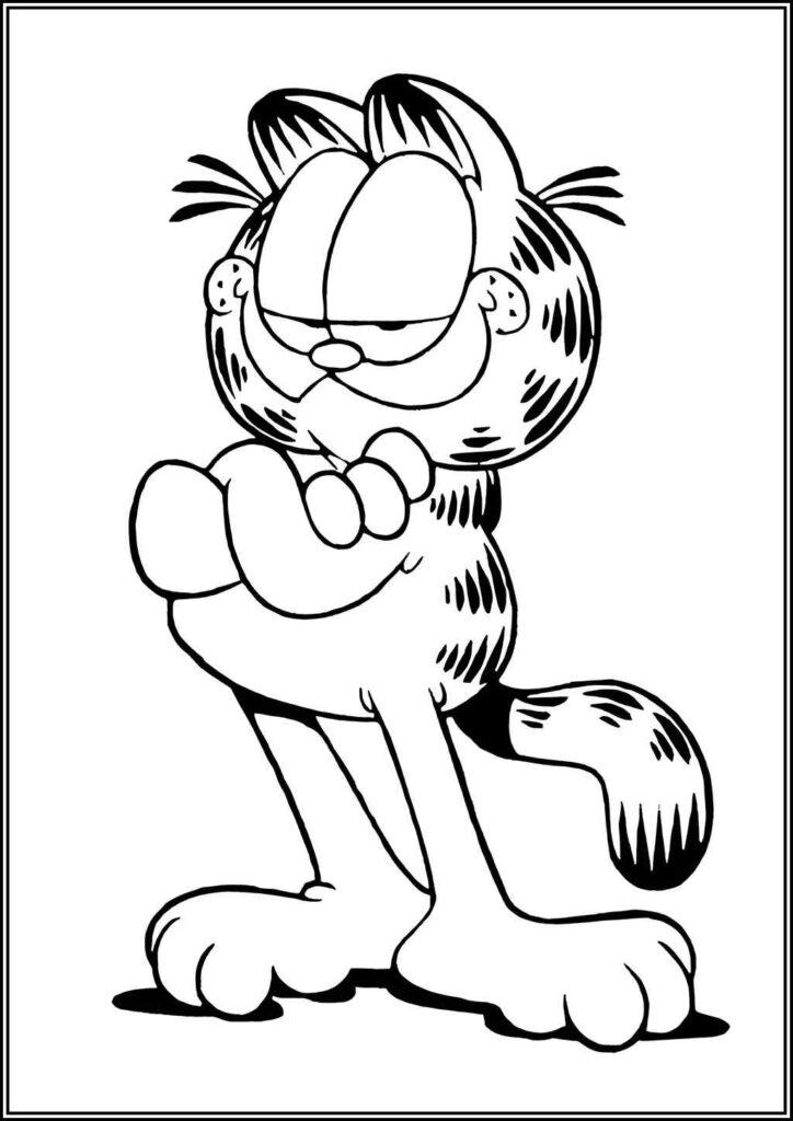 Kolorowanki Garfield Do Druku Za Darmo W Pdf