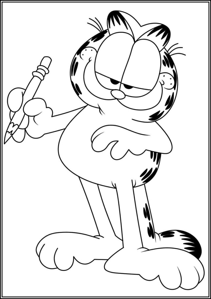 Kolorowanki Garfield Do Druku Za Darmo W Pdf