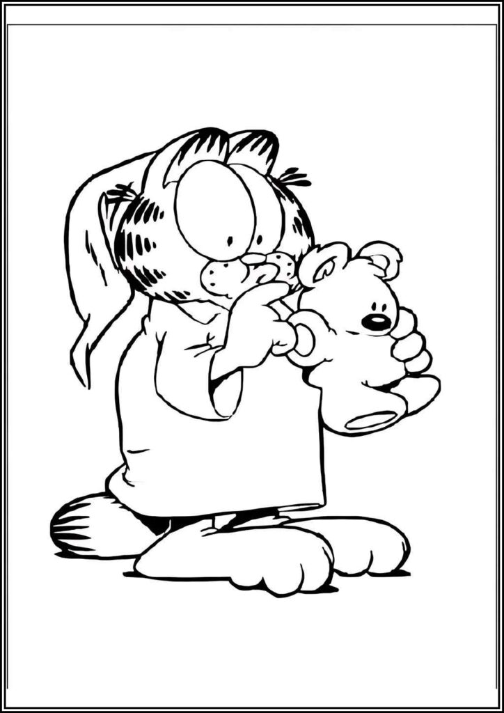 Kolorowanki Garfield Do Druku Za Darmo W Pdf