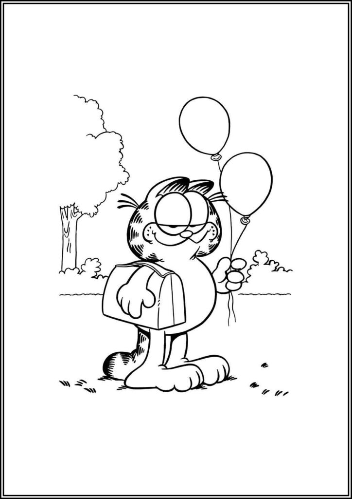 Kolorowanki Garfield Do Druku Za Darmo W Pdf