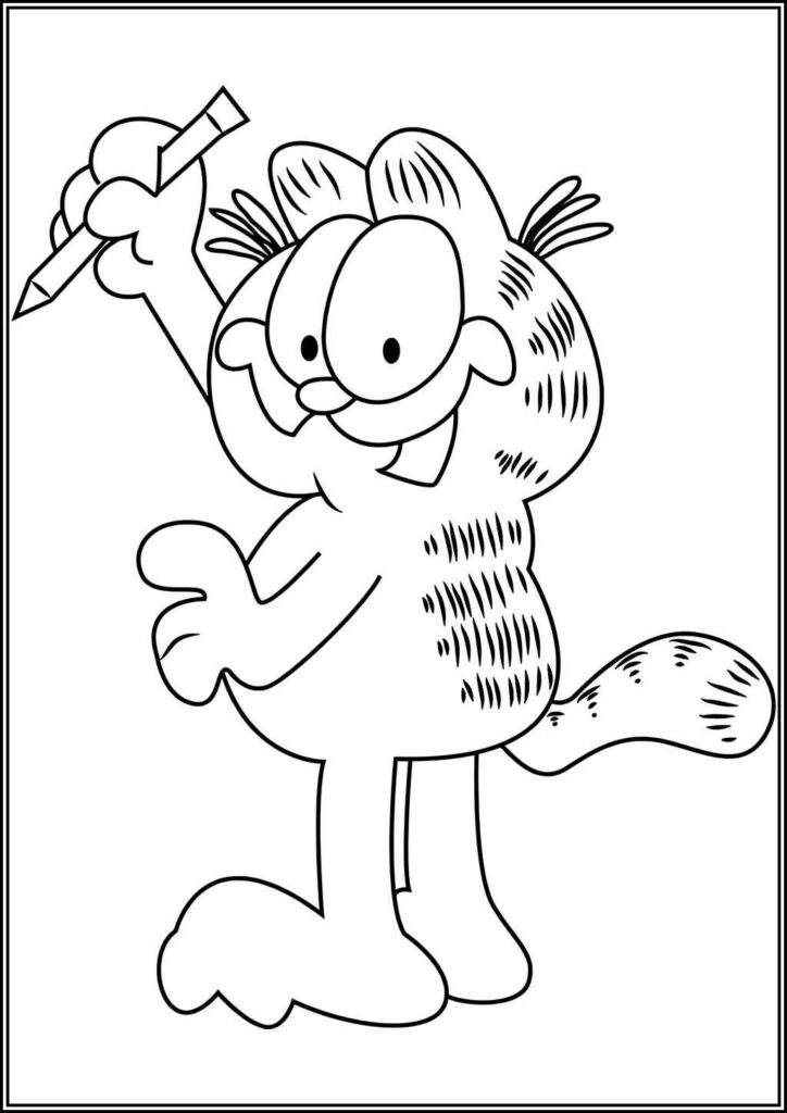 Kolorowanki Garfield Do Druku Za Darmo W Pdf