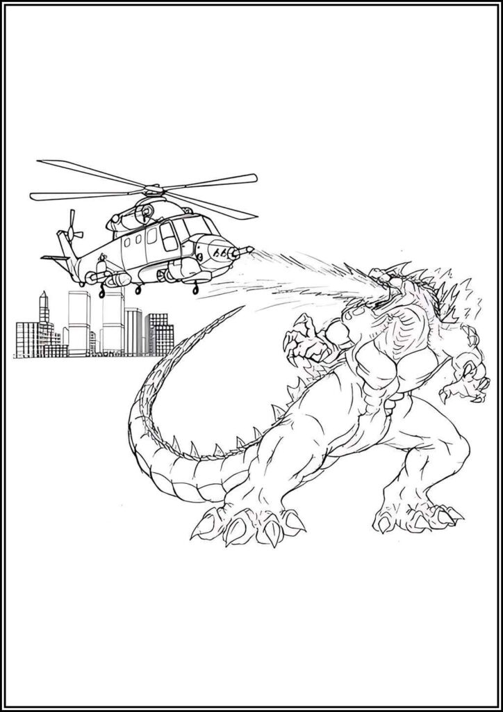 Kolorowanki Godzilla Do Druku Za Darmo W Pdf