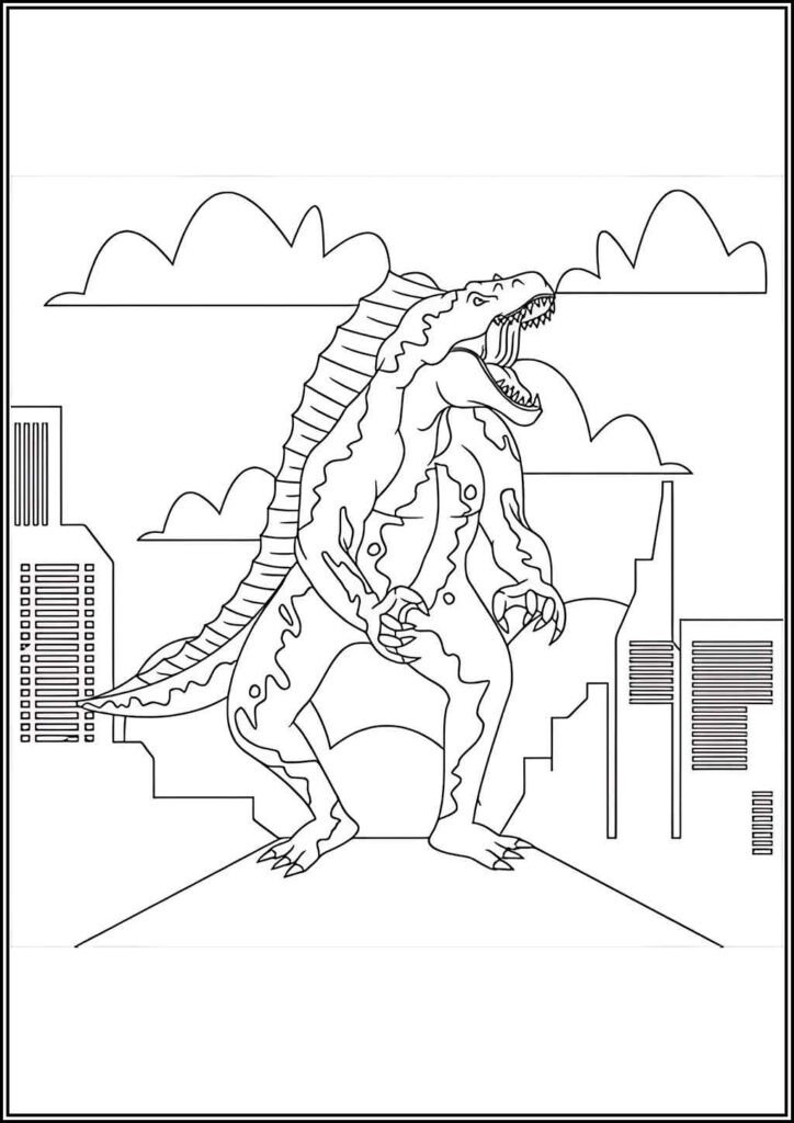 Kolorowanki Godzilla Do Druku Za Darmo W Pdf