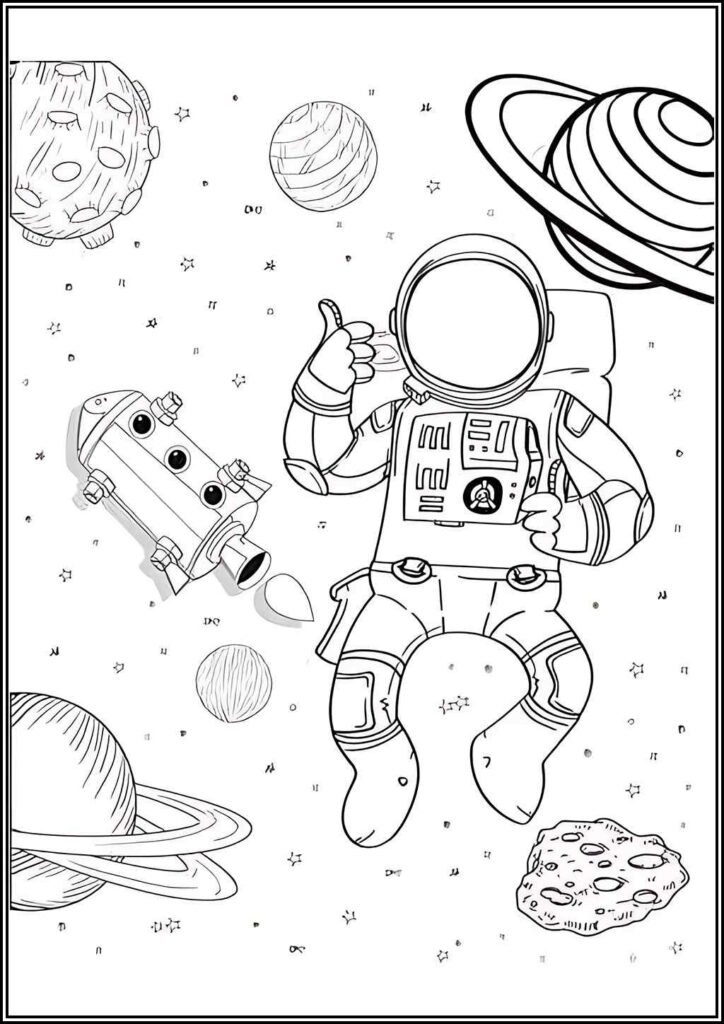 Kolorowanki Astronauta Do Druku Za Darmo W Pdf