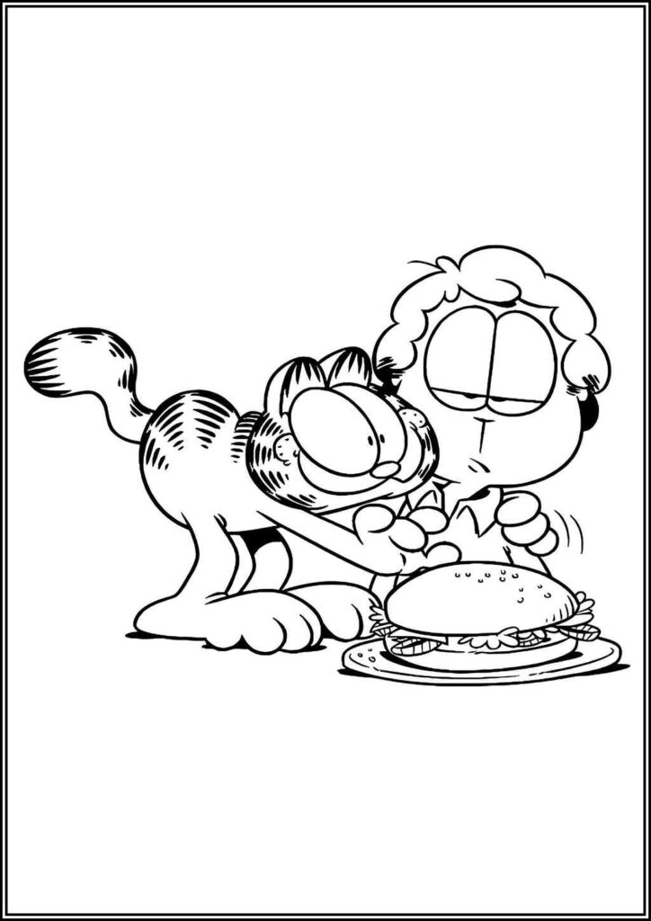 Kolorowanki Garfield Do Druku Za Darmo W Pdf