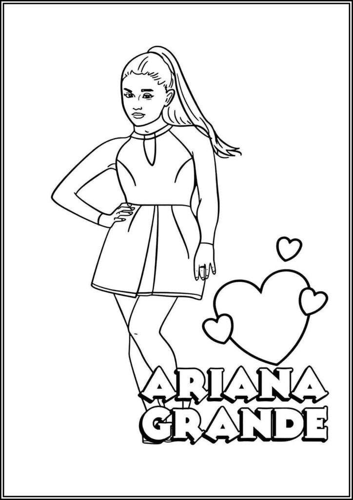 Kolorowanki Ariana Grande Do Druku Za Darmo W Pdf