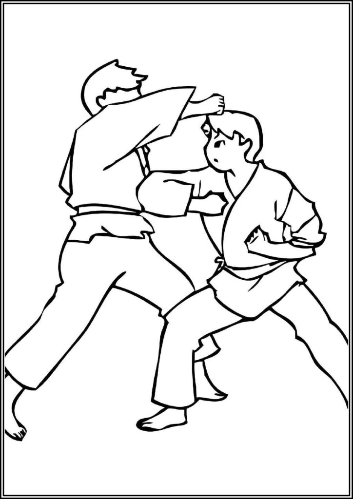 Kolorowanki Karate Do Druku Za Darmo W Pdf